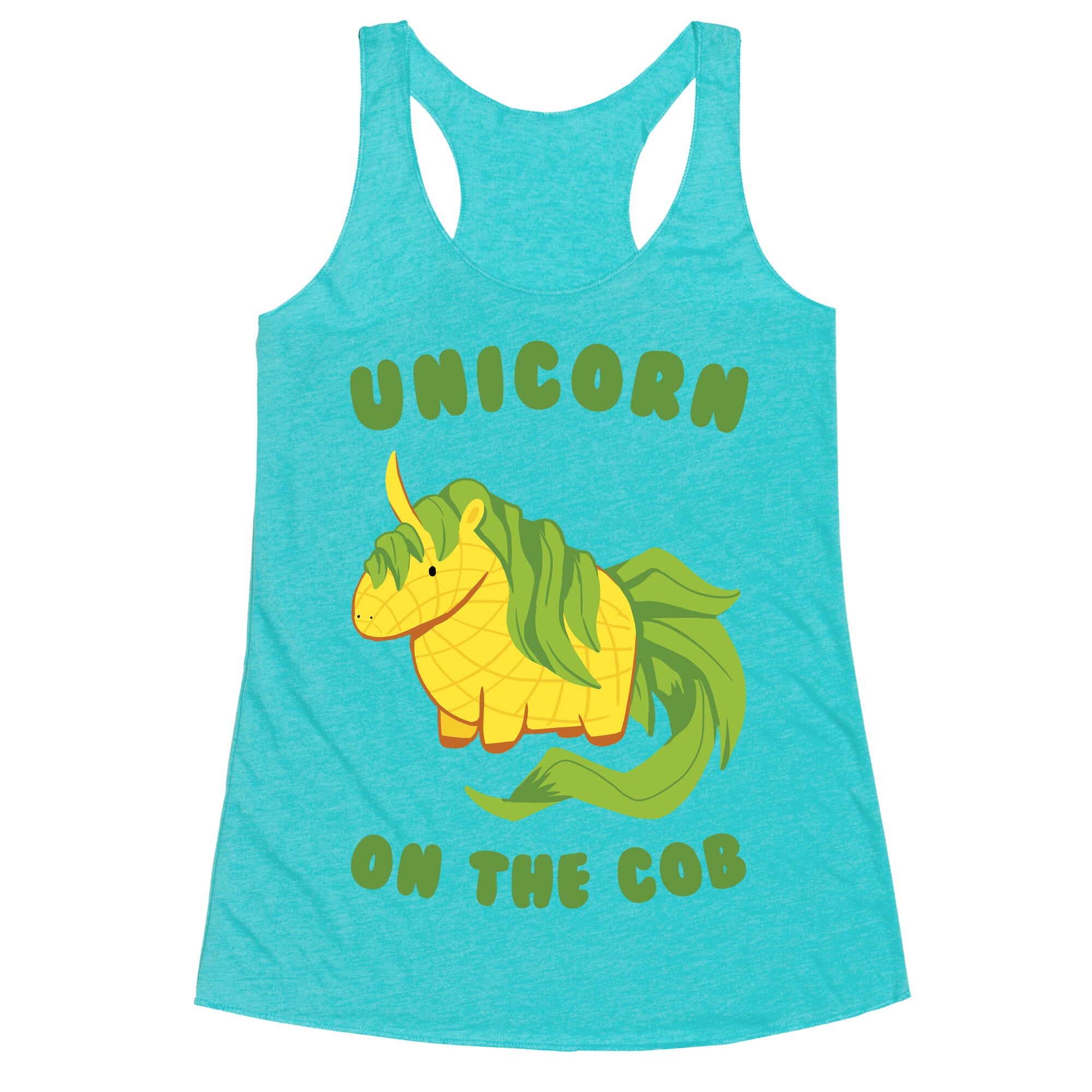 Unicorn On The Cob Racerback Tank